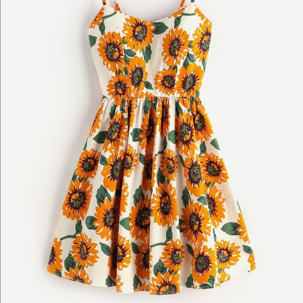 Sunflower Patterned Sundress